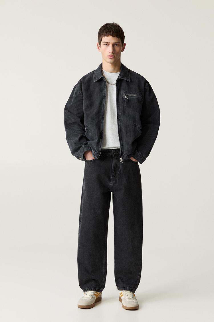 

Мешковатые джинсы Pull And Bear, черный