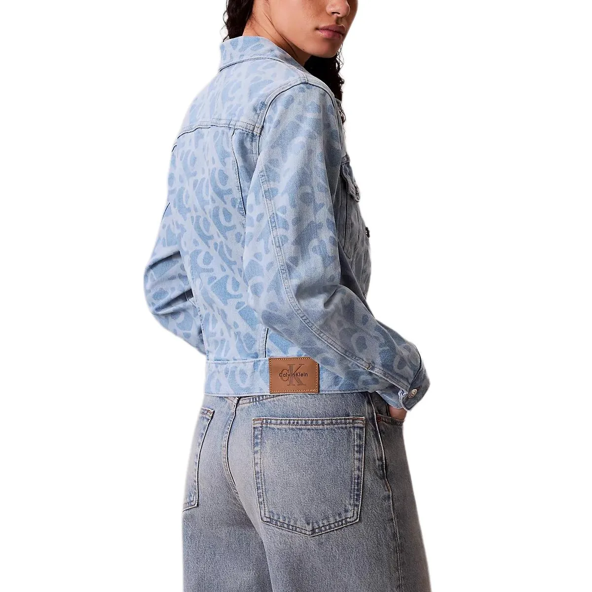 Джинсовая куртка женская Calvin Klein, синий — фото 3