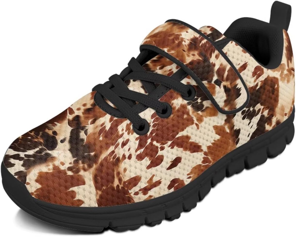 

Детские кроссовки Highland Cattle and Cactus для девочек, сетчатые, с одним ремешком, противоскользящие, для школы, спорта, бега Pointodoor, коричневый