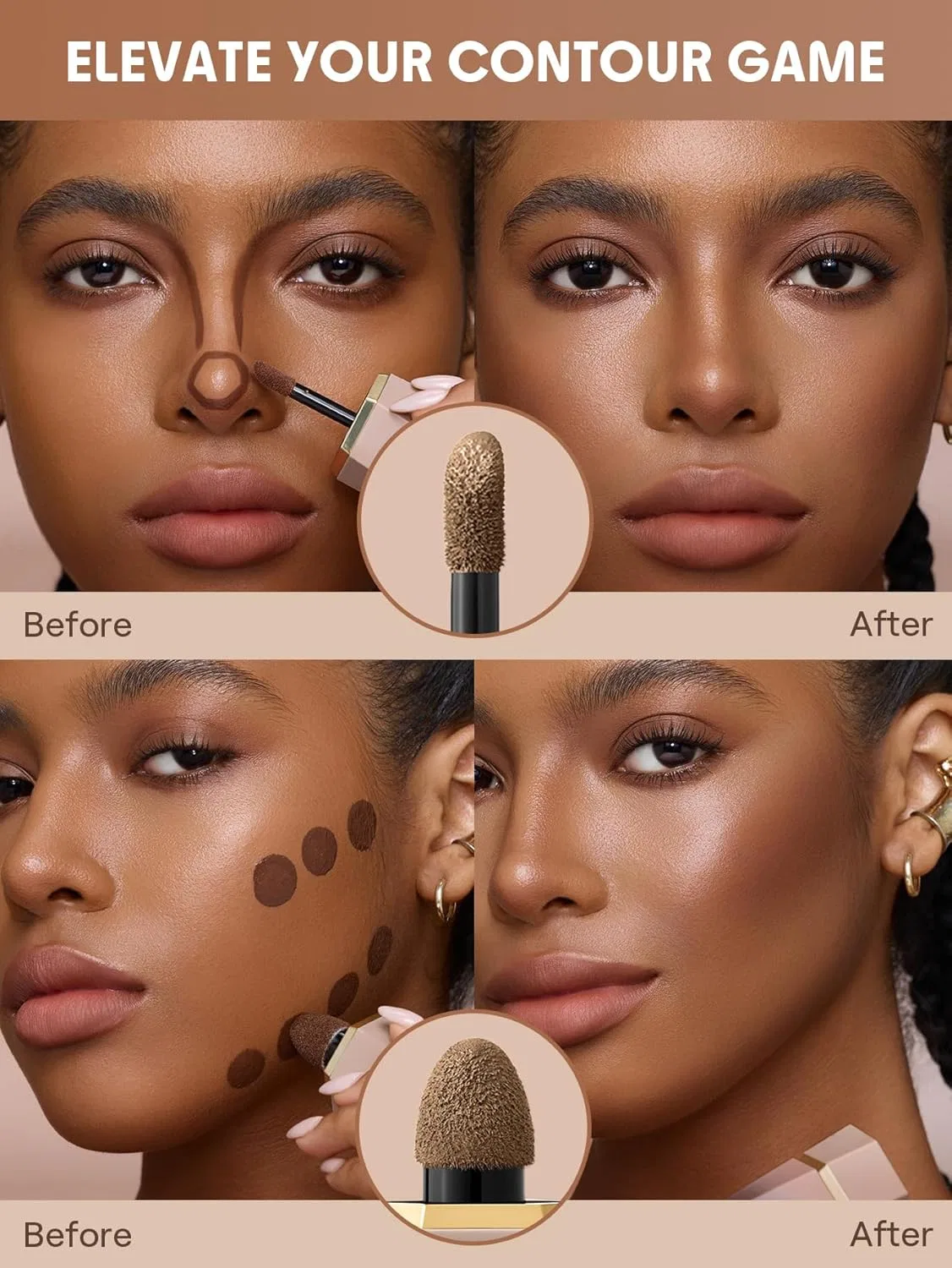 Контурный дуэт SHEGLAM Precision Dual Liquid Contour Camel Suede 6 мл — фото 4