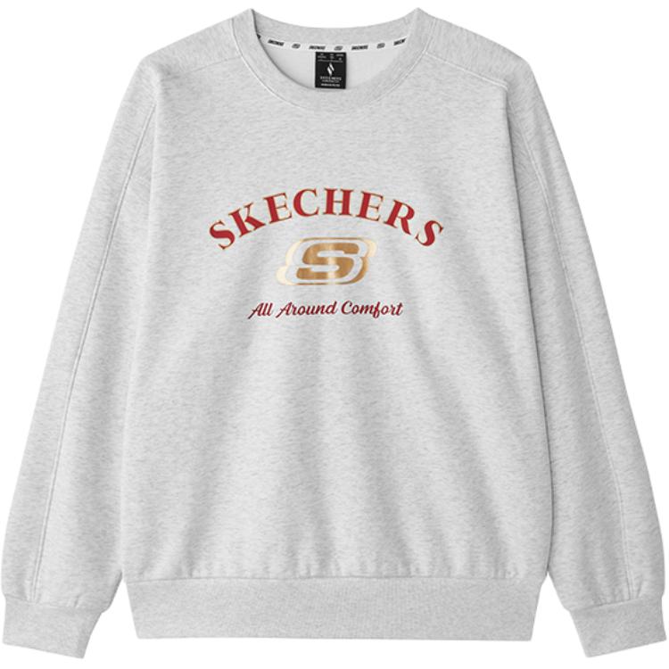

Skechers Свитшот унисекс светло-серый меланж