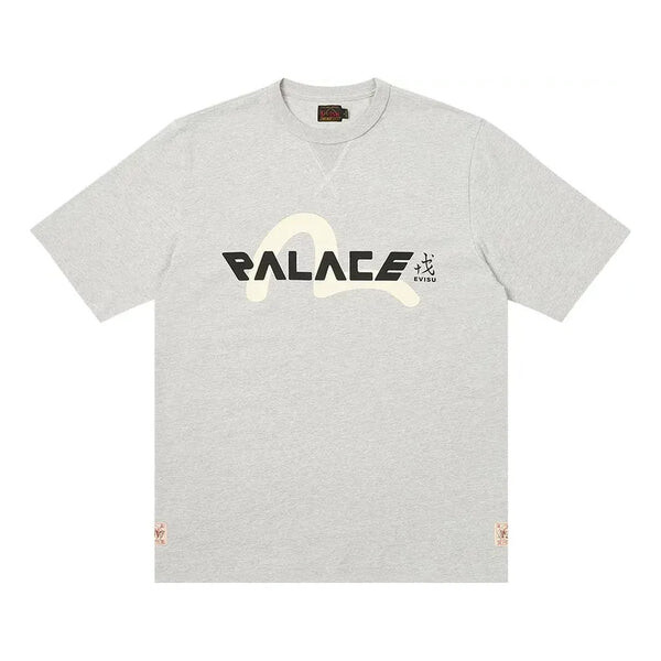 

Футболка x evisu logo t-shirt 'grey marl' Palace, серый