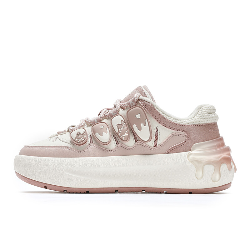 Кроссовки FILA CARROT 2 Skateboarding Shoes Women's Low-top Milk White/Smoke Rose Pink, розовый — фото 2
