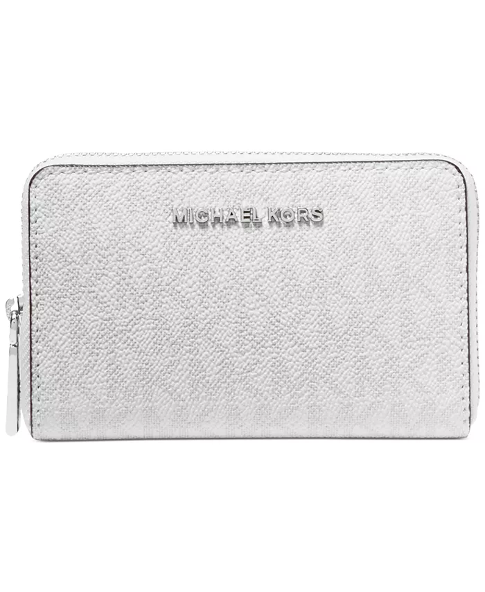 

Картхолдер с молнией по периметру Logo Jet Set Michael Kors, белый