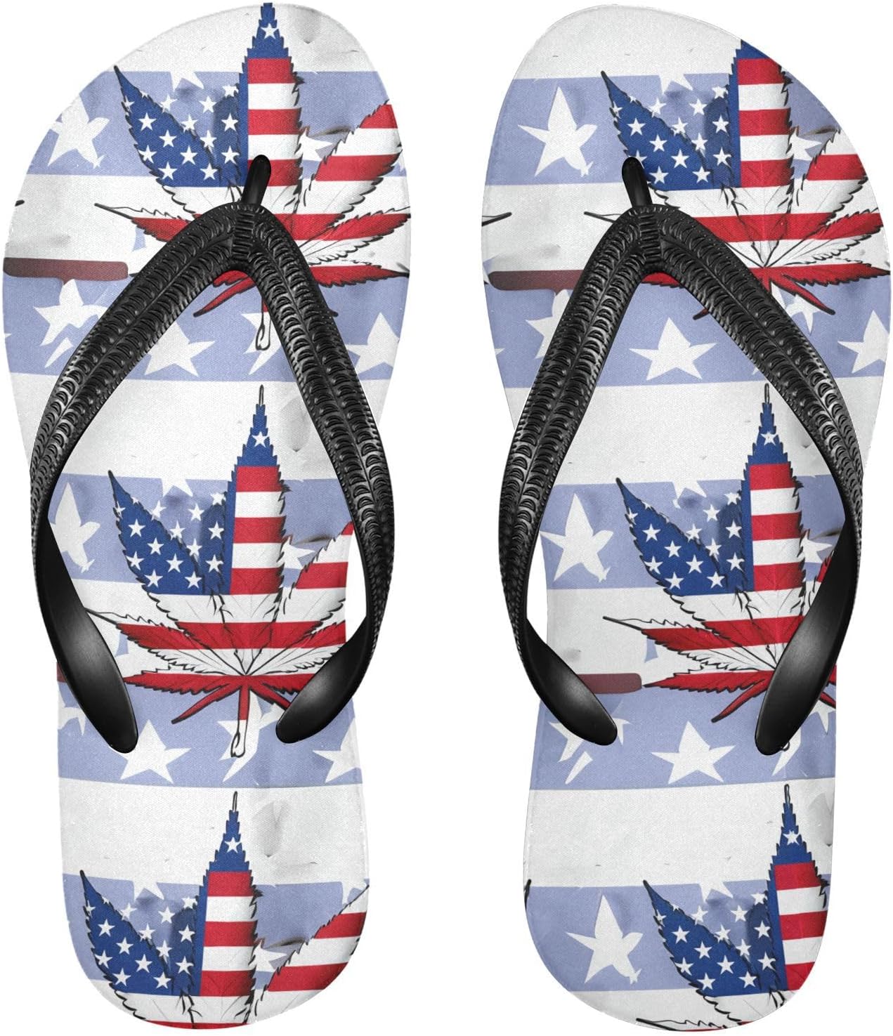 

Вьетнамки с флагом и кленовым листом, синие, пляжные, резиновые, нескользящие, летние шлепанцы для ходьбы для мужчин и женщин Sinestour