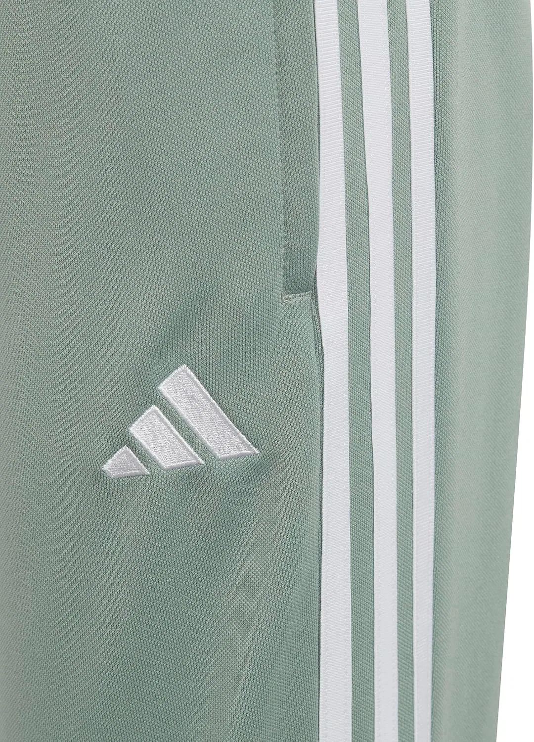 Детские брюки Adidas Tiro Unisex-Child, размер XS, серебристо-зеленый/белый — фото 3