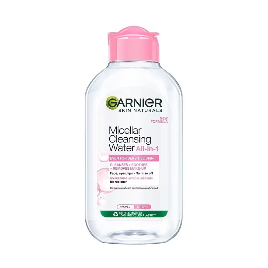 

Garnier Skin Naturals Мицеллярная очищающая вода «Все в 1» даже для чувствительной кожи 125 М, Pink