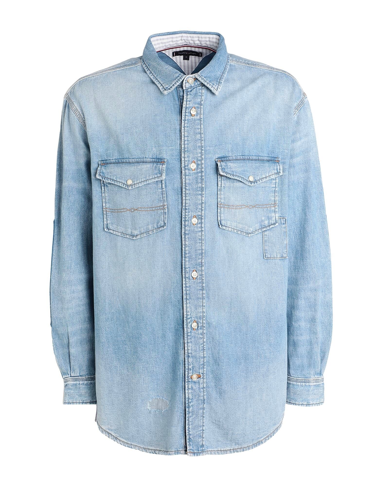 

Джинсовая рубашка Tommy Hilfiger, синий