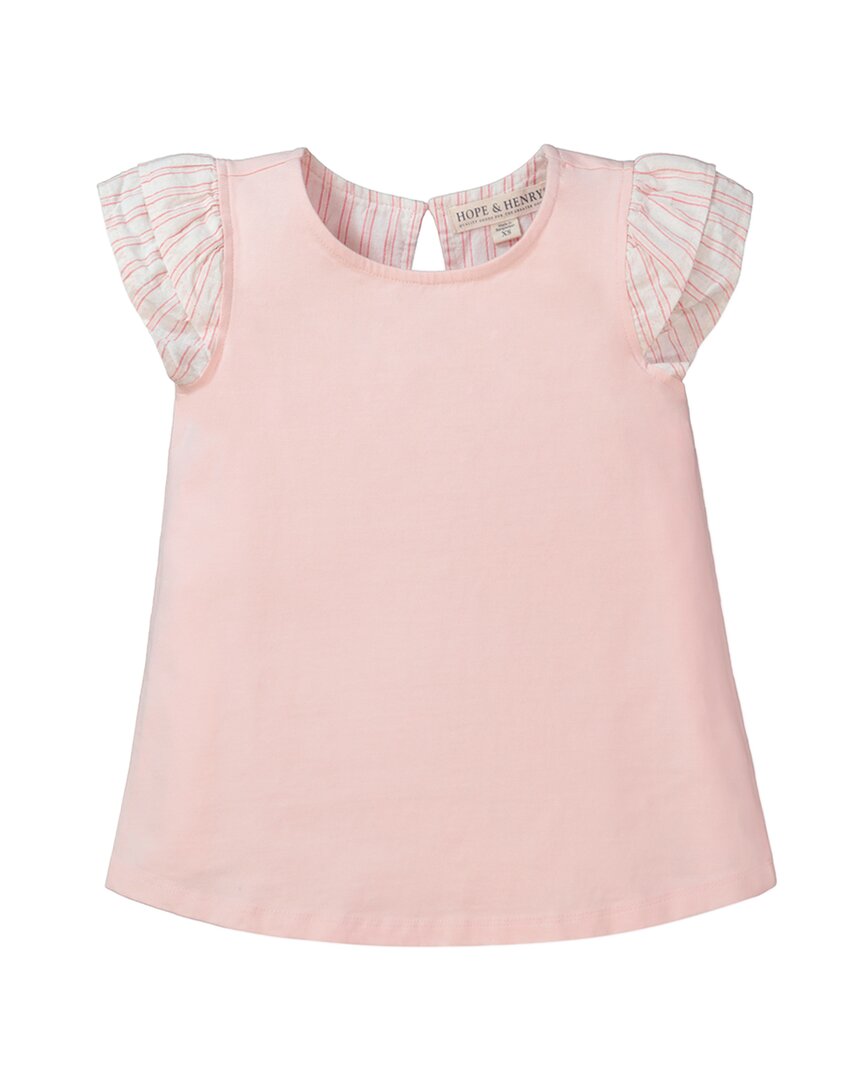 

Hope & Henry Блузка с коротким рукавом и рюшами, розовый