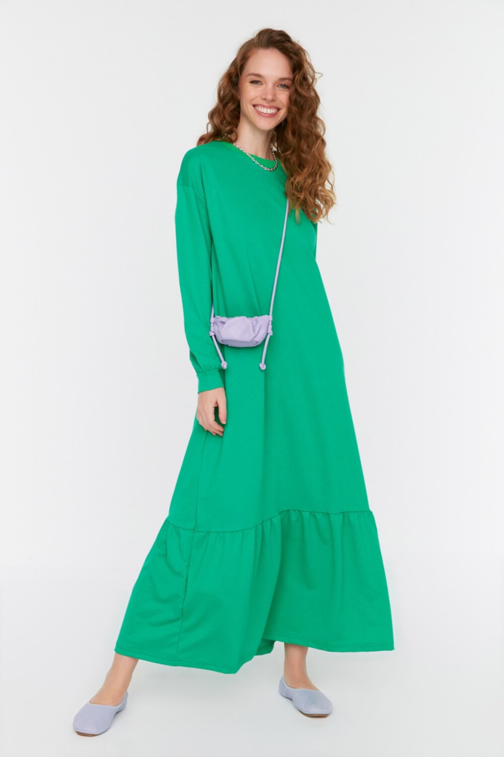 

Платье - Зелёное - Платье-халат Trendyol Modest, зеленый