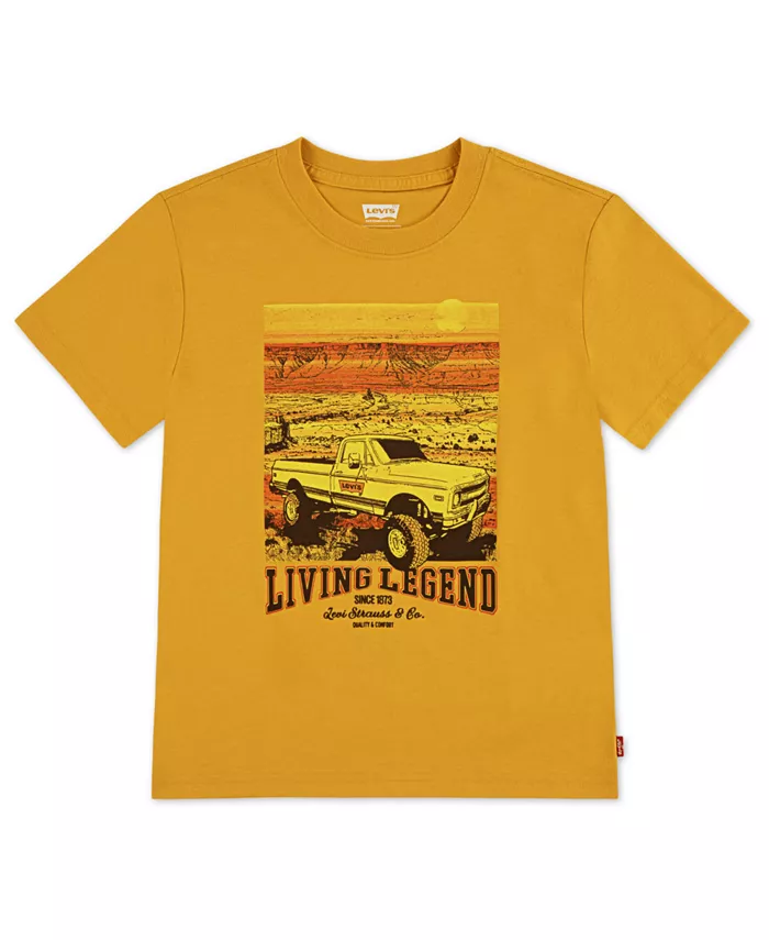 

Футболка с коротким рукавом Big Rig для мальчиков 4-7 лет Levi'S, желтый