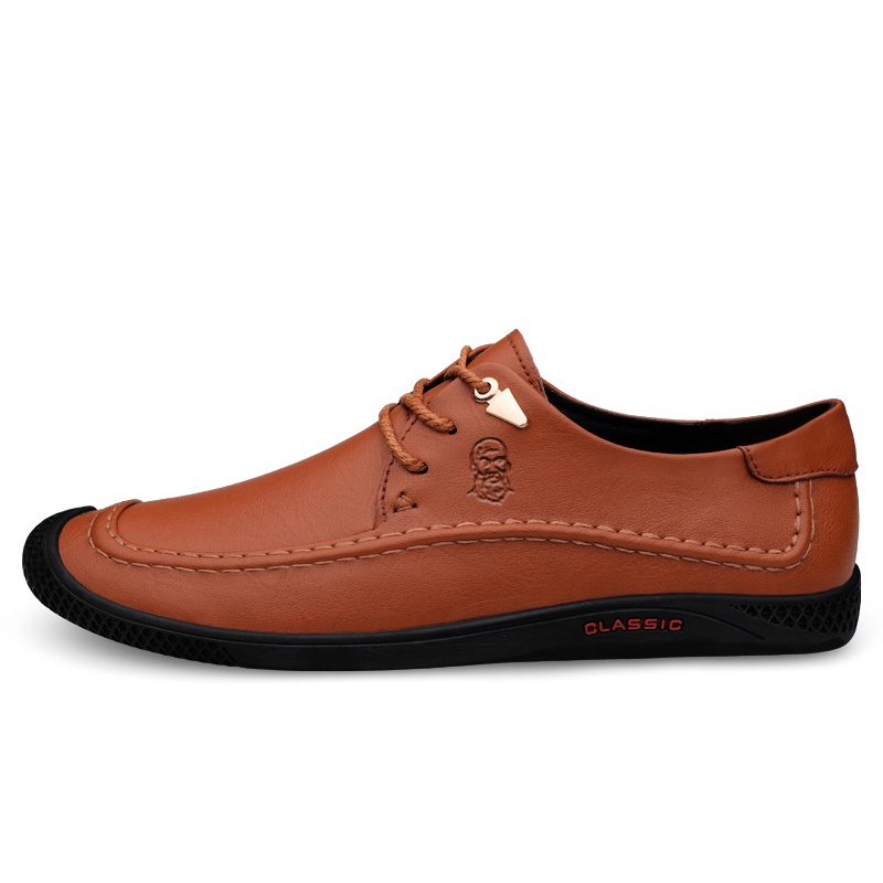 

LAORENTOU Мужские повседневные туфли мужские низкие красные коричневые, цвет Red Brown
