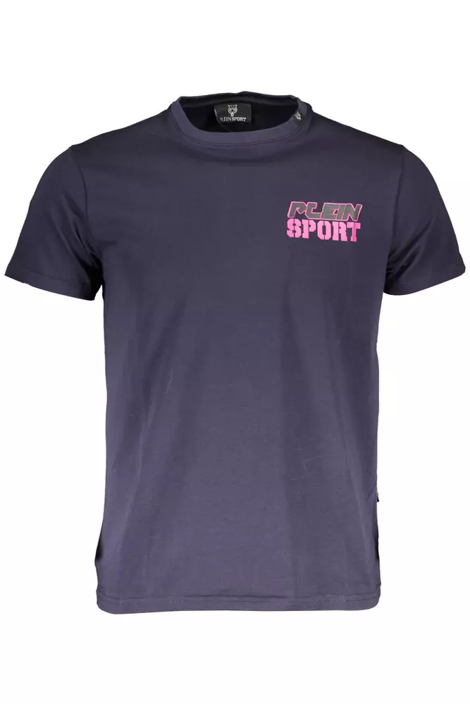 

Синяя хлопковая мужская футболка Plein Sport