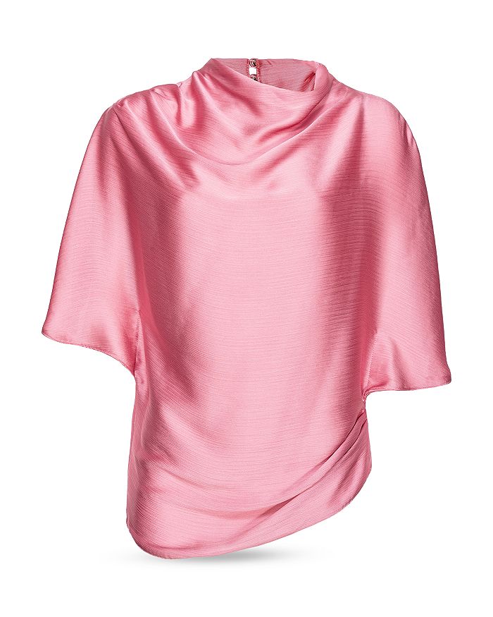 

Топ из атласа Merignac PINKO, розовый