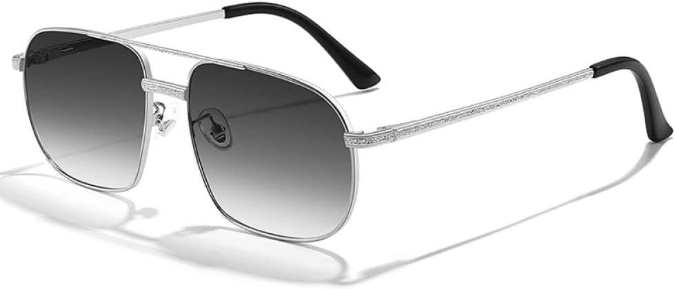 

Мужские солнцезащитные очки Polygon Driving Sunglasses, металлические солнцезащитные очки для мужчин, женские солнцезащитные очки с градиентным покрытием, защита от УФ-излучения UV400 LANGSER, C05 Silver Ocean Ash