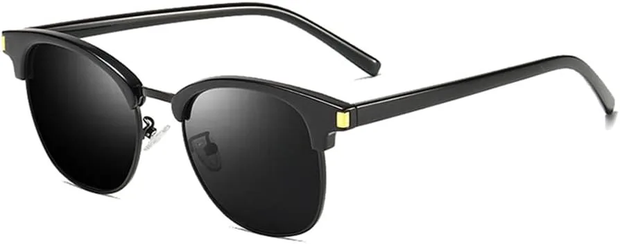 

Полуоправные поляризованные солнцезащитные очки для мужчин и женщин, очки для вождения, солнцезащитные линзы в стиле ретро для мужчин и женщин SZVVBKK, 01