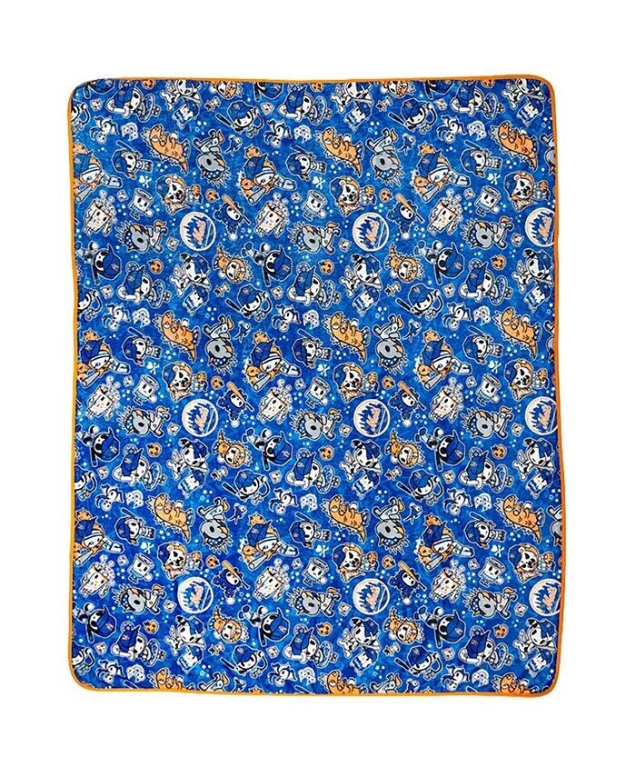 

Плюшевое одеяло New York Mets размером 60 x 50 дюймов Tokidoki, синий
