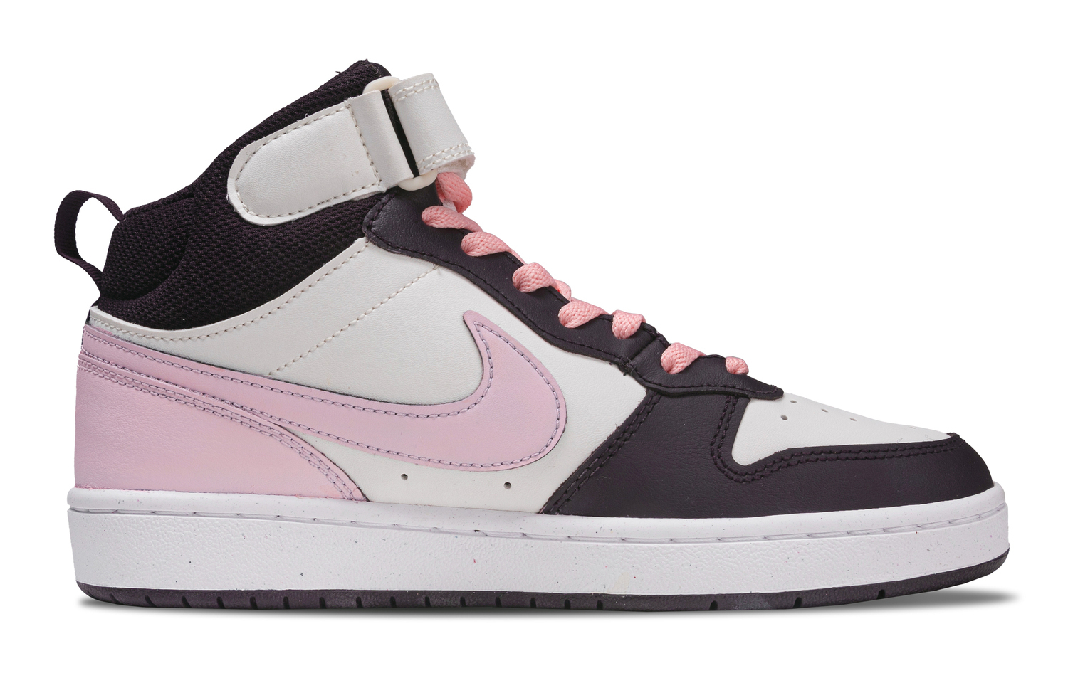 Nike Court Borough 2 Peach Spirit с кожаной амортизацией, баланс, противоскользящие высокие детские скейтборд-кроссовки Pink — фото 3