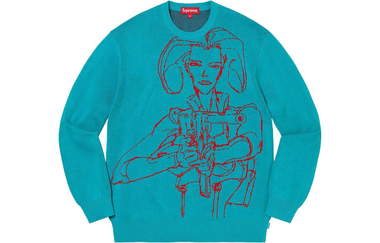 

SS22 Толстовка унисекс Supreme, цвет Lake Blue