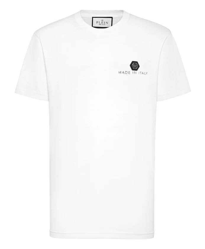 

Футболка с круглым вырезом и шестиугольным вырезом Philipp Plein, белый