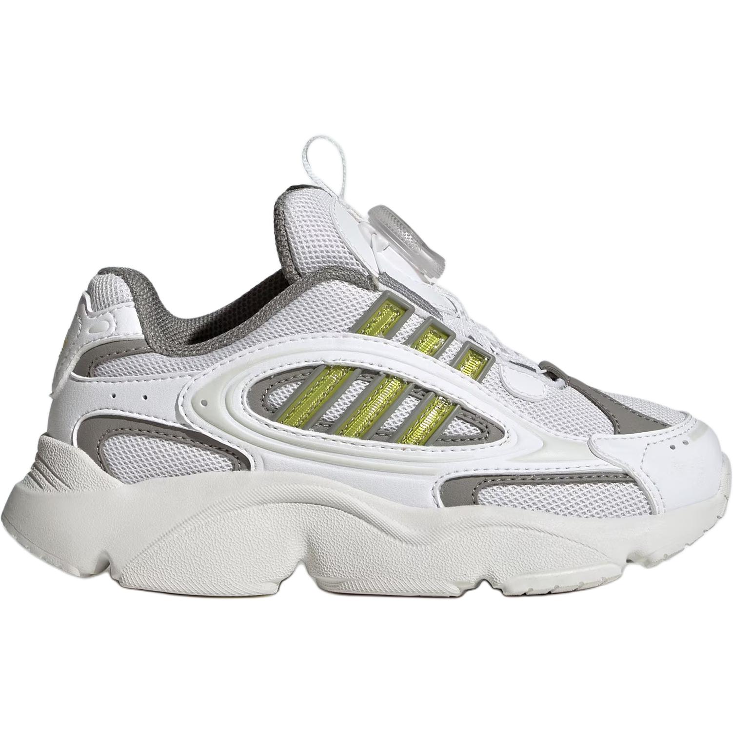 Низкие детские кроссовки Ozmillen Lifestyle для детей Adidas Originals, белый/зеленый — фото 2