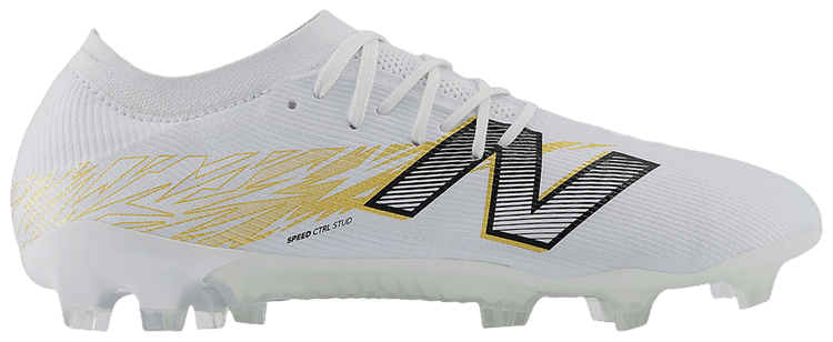 

Кроссовки New Balance Furon V8 Elite FG 'White Metallic Gold', белый