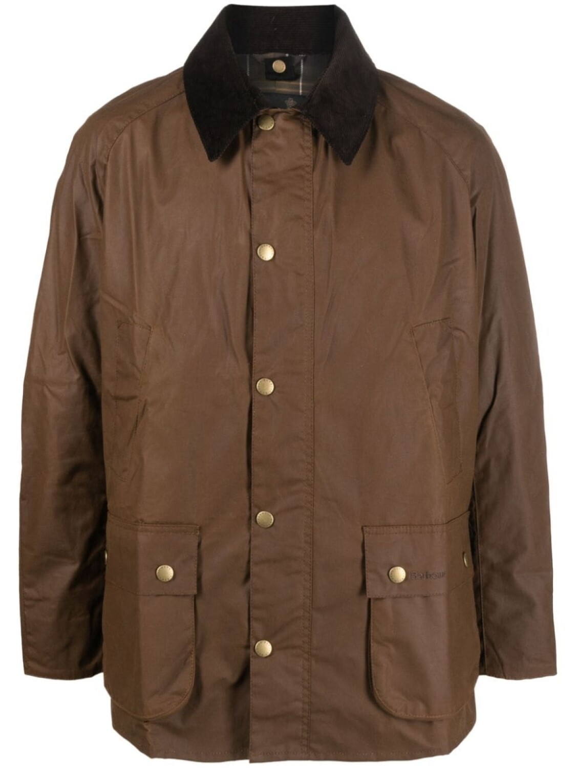

Barbour вощеная куртка Beaufort на кнопках, коричневый