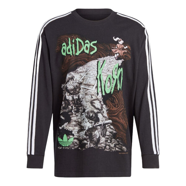 

Футболка x korn футболка с длинным рукавом азиатские размеры Adidas, черный