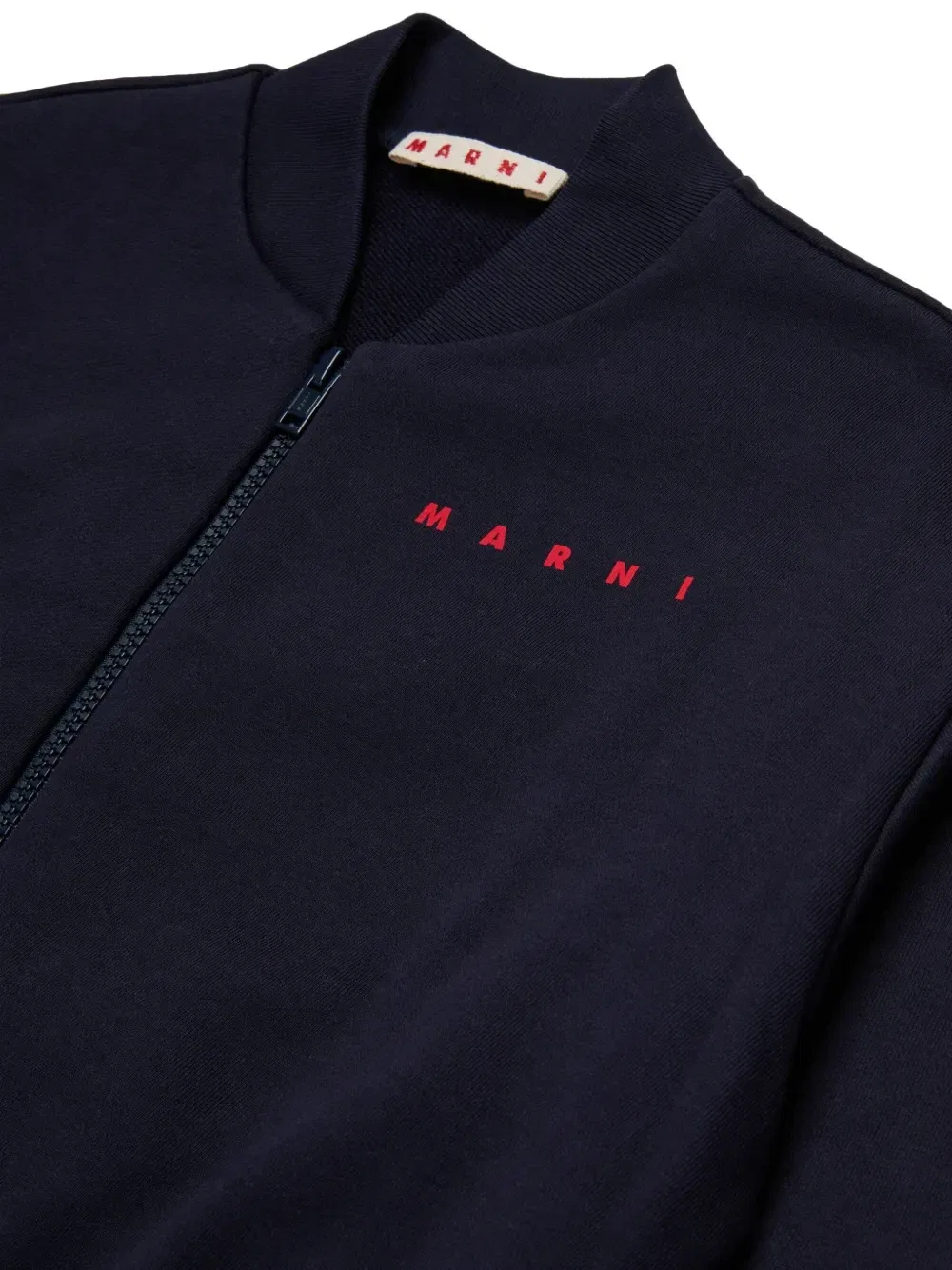 Толстовка на молнии с логотипом Marni Kids, синий — фото 3