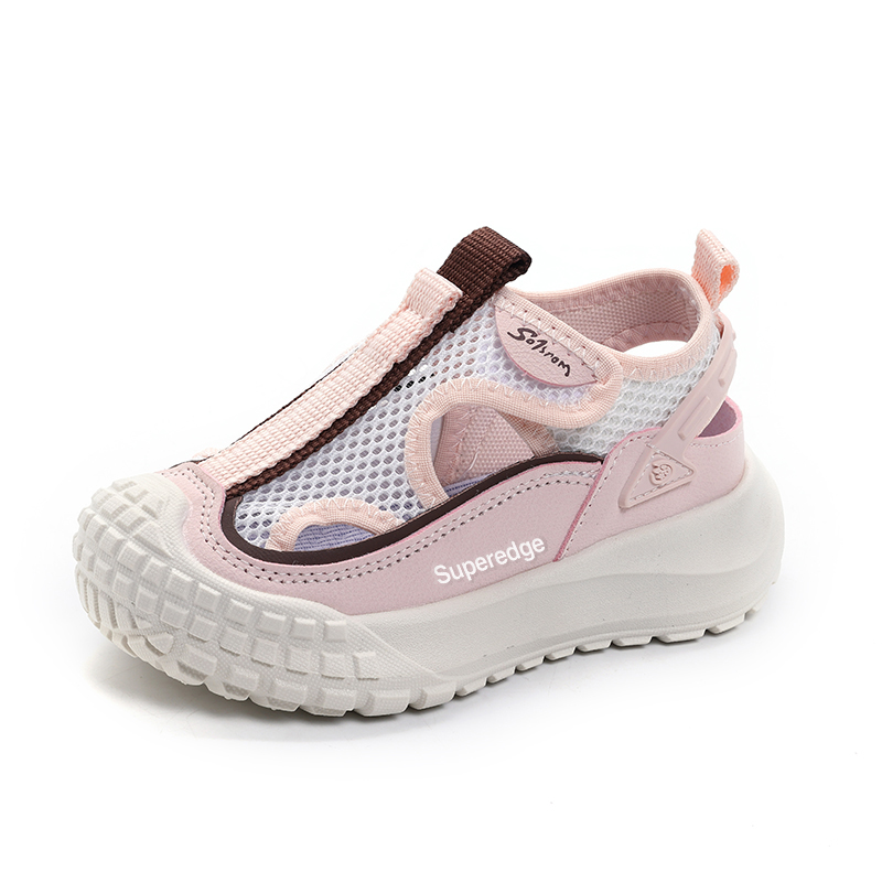 

Детские сандалии с низким верхом, нескользящие, дышащие, легкие, амортизирующие SUPEREDGE, розовый