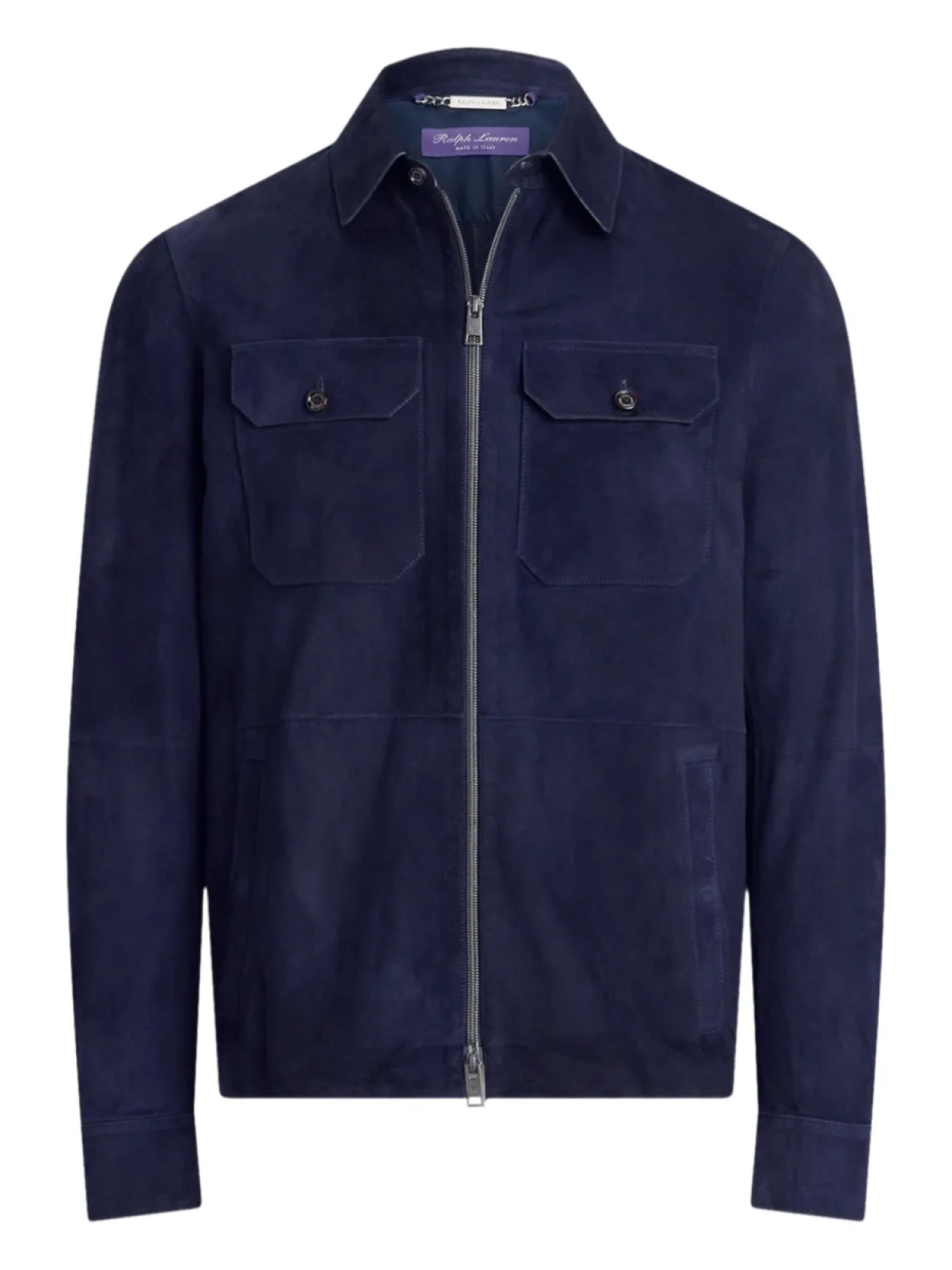 

Замшевая куртка-рубашка Ralph Lauren Purple Label, синий