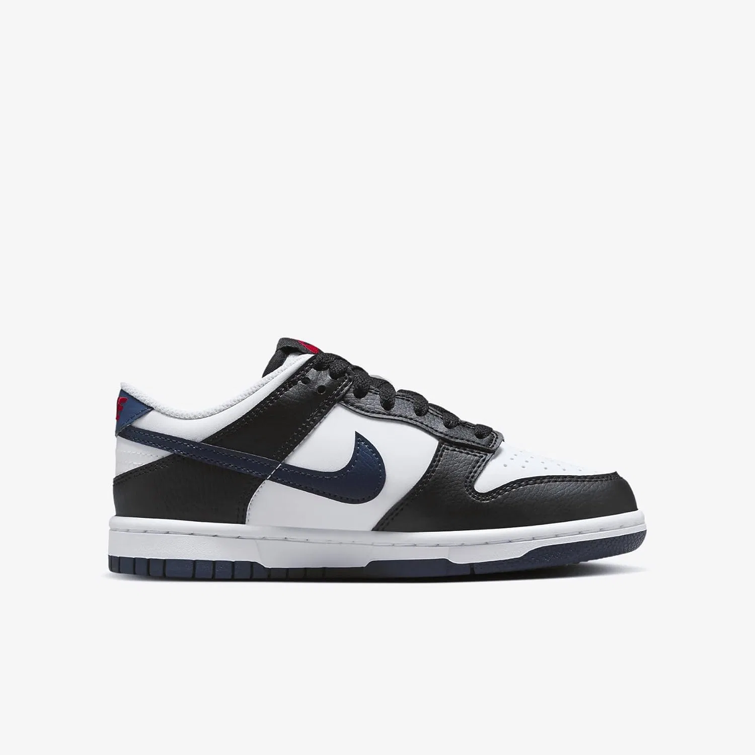 Кроссовки детские Nike Dunk Low, Black/White/University Red/Midnight Navy — фото 3