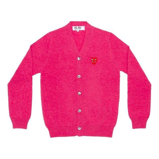 

Кардиган COMME des GARCONS PLAY Cardigan with Red Family Heart 'Pink' AZ-N076-051-4, розовый