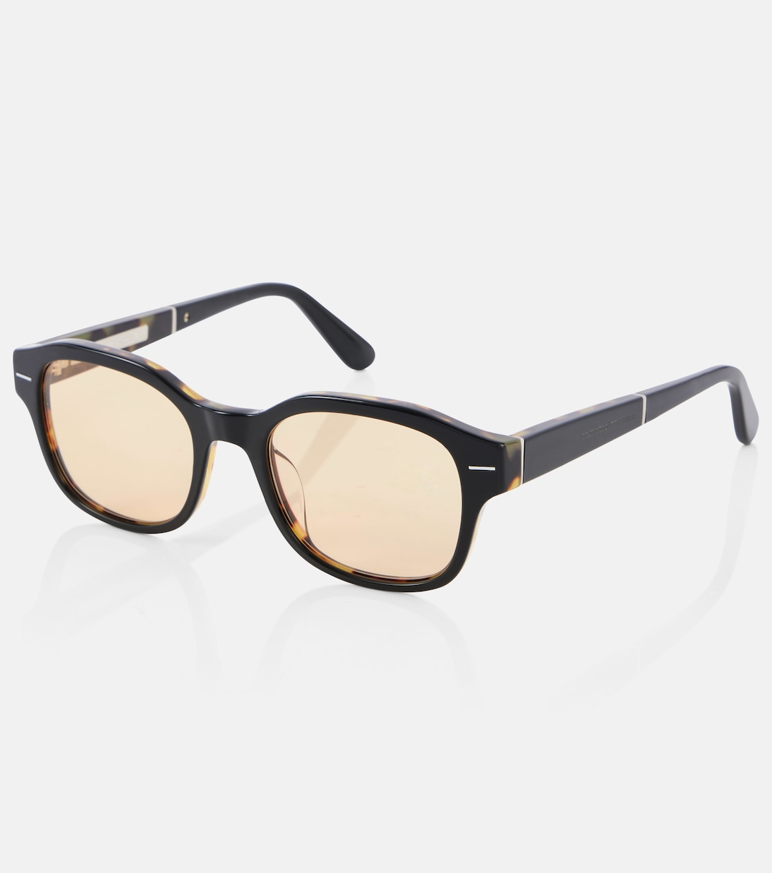 Sartorial Sunset квадратные солнцезащитные очки Brunello Cucinelli, Black/Orange — фото 4
