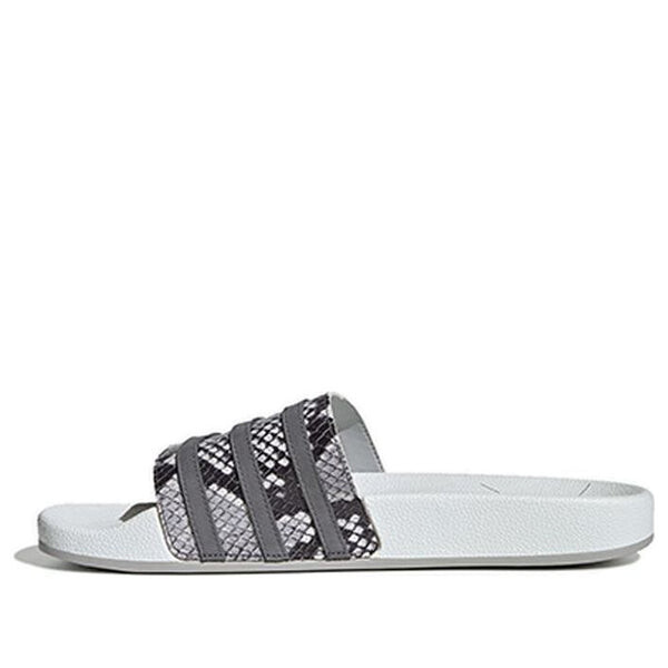 

Тапочки adilette 'snakeskin' Adidas, белый