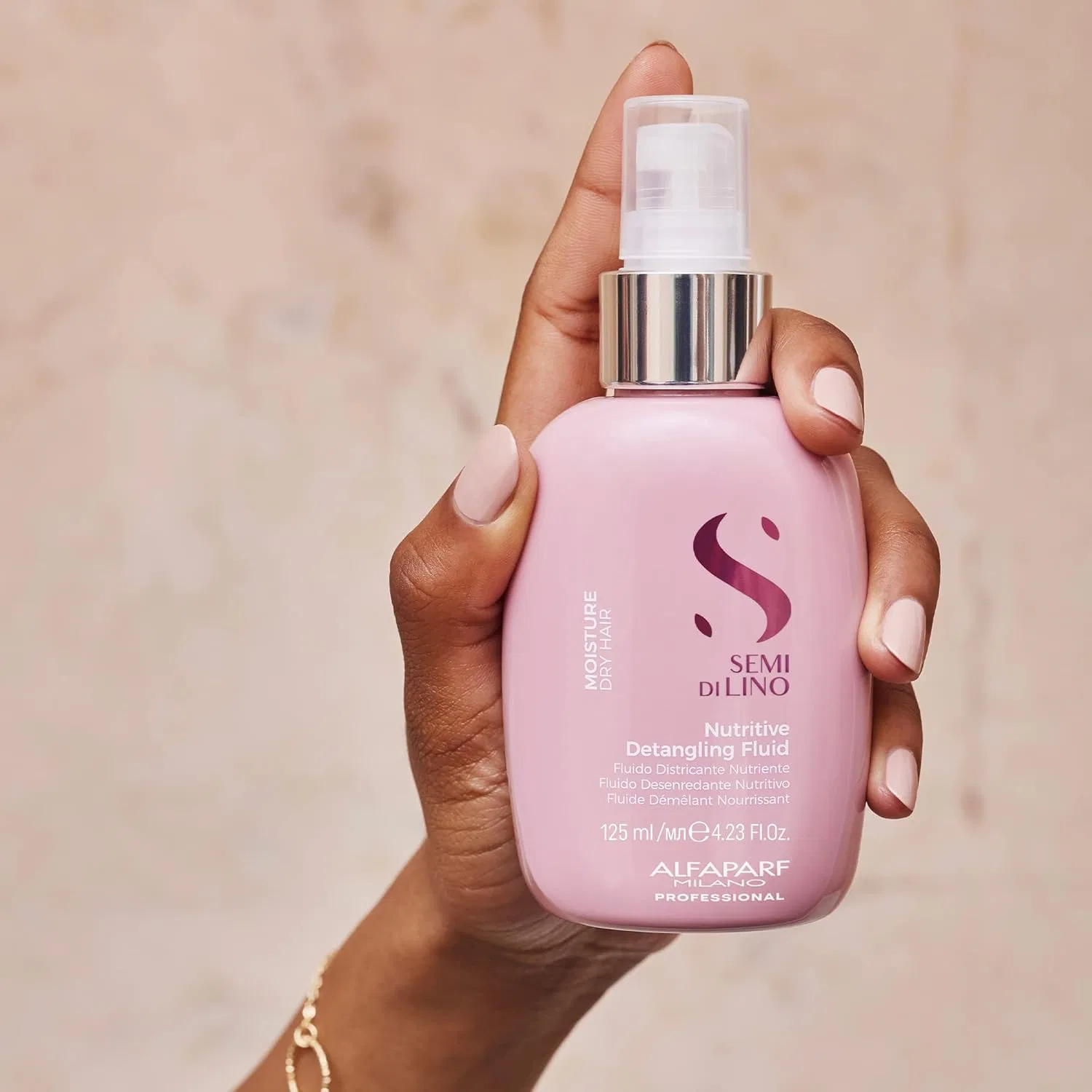 Несмываемый флюид для сухих волос «Semi Di Lino Moisture Nutritive Detangling Fluid» от ALFAPARF Alfaparf Milano — фото 4
