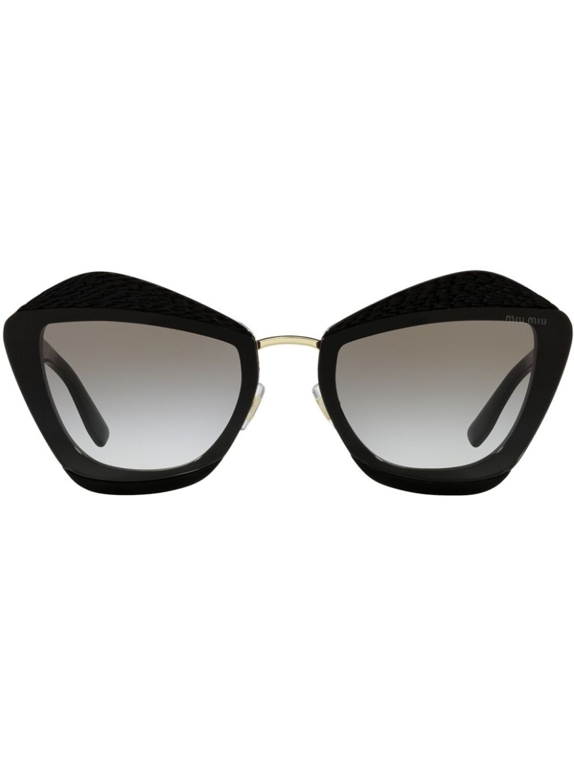 

Солнцезащитные очки Charms в геометричной оправе Miu Miu Eyewear, черный