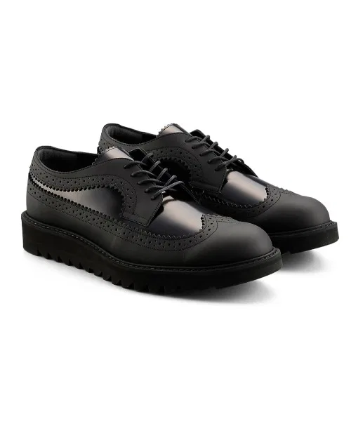 Мужские кожаные броги THE ONITSUKA BROGUE бордовые — фото 3
