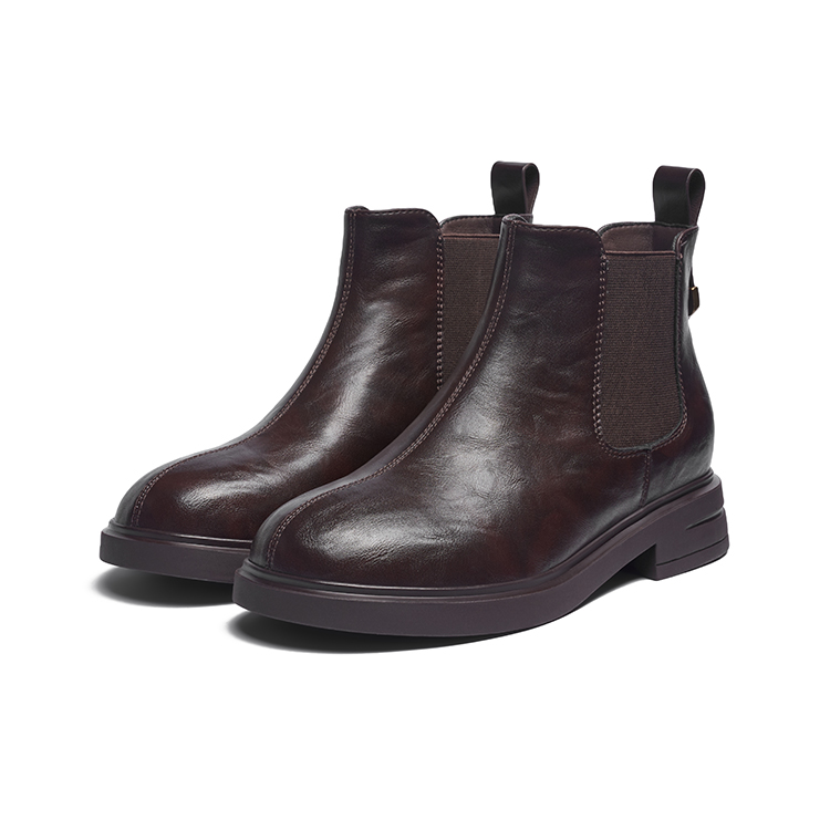 JOSINY Челси 10 см на каблуке 3,5 см женские коричневые без подкладки, цвет Brown (Unlined) — фото 3