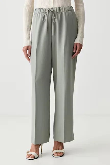Брюки из материала Calvin Klein, зеленый