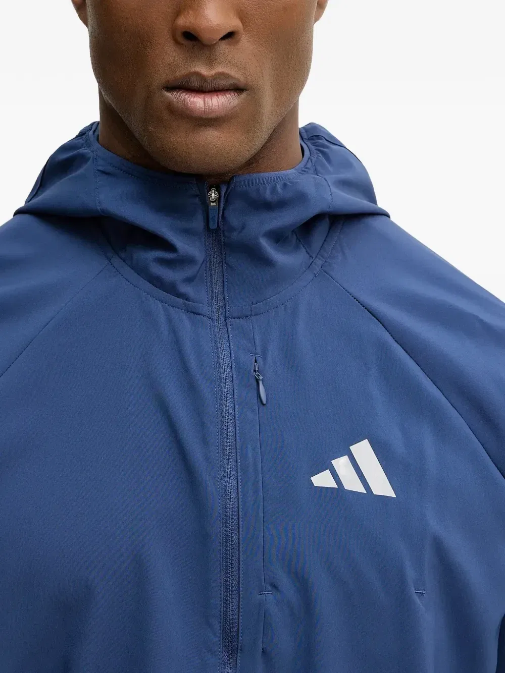 Куртка на молнии с капюшоном Adidas, синий — фото 4