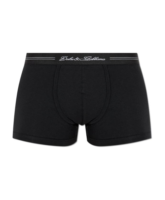 

Хлопковые боксерские шорты с логотипом Dolce & Gabbana, черный