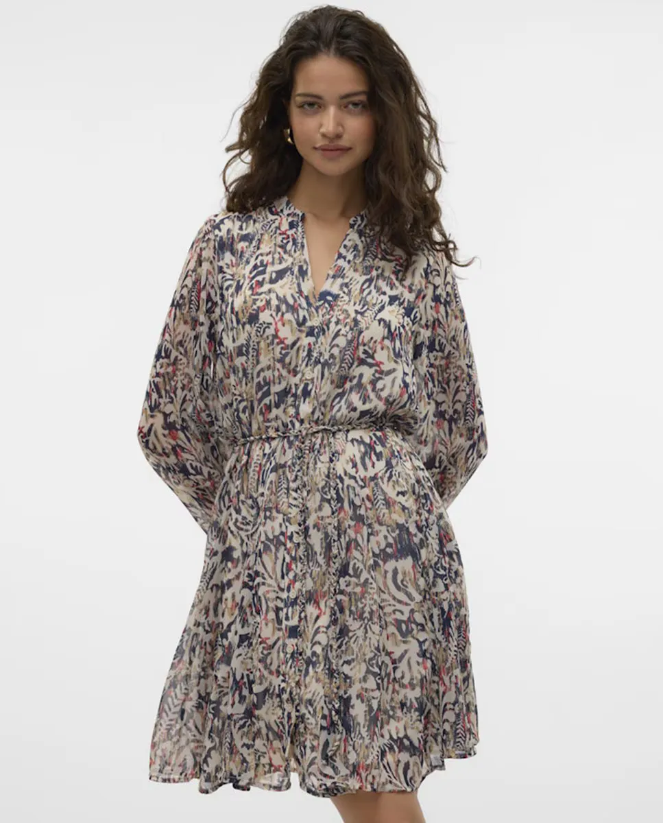 

Короткое платье из воздушной ткани Vero Moda, тёмно-синий