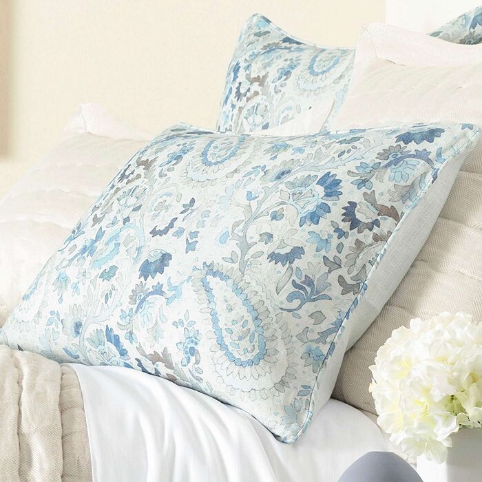 

Подушка Ines Linen Euro Sham Annie Selke, синий
