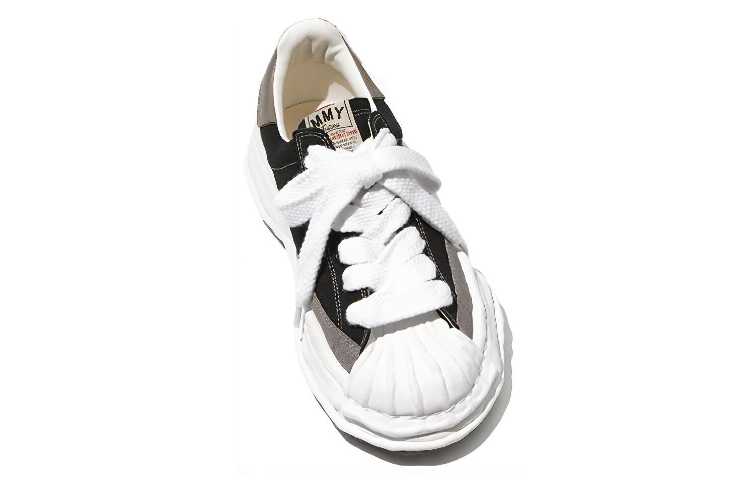 Кроссовки MIHARA YASUHIRO Skateboarding Shoes Men Low-top Black/White, черный/белый — фото 2