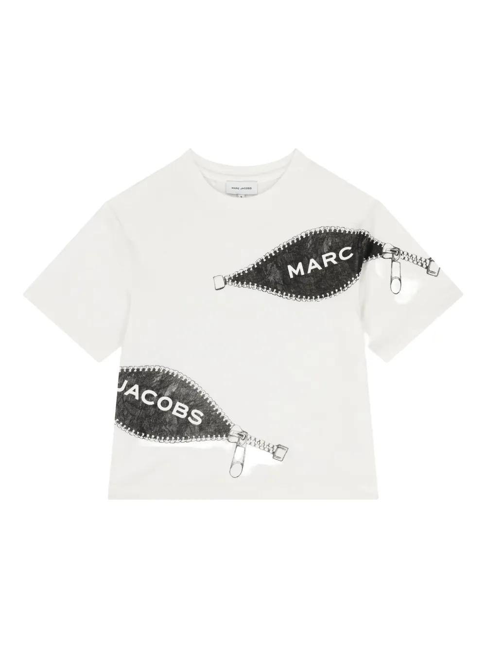 

Футболка с графическим принтом и молнией Marc Jacobs Kids, белый
