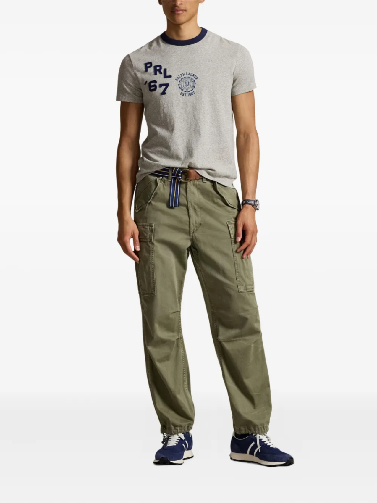 Polo Ralph Lauren футболка с вышивкой, серый — фото 2