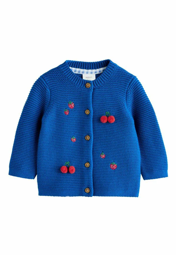 Кардиган прямого кроя Next, Blue Embroidered Cherry