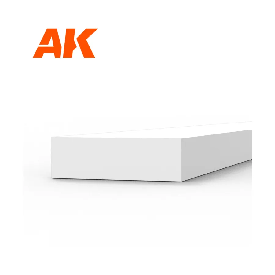 

Стироловая полоса - 1,5 х 5 х 350 мм., High Quality Modeling Styrene