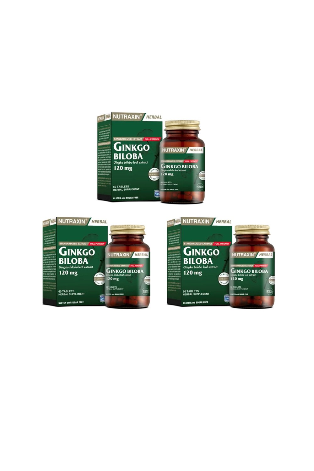 

Nutraxin Гинкго билоба 60 таблеток по 3 штуки